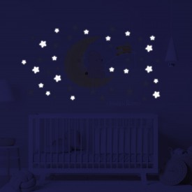 Wall stickers fluo stars glowing in the dark