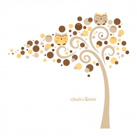 Tree wall decal. Color: Beige. yellow.brown