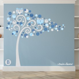 Family Tree wall sticker, wall decal tree. Position A