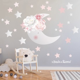 Nursery girl wall decoration "Pink Moon". Photo