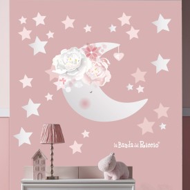 Nursery girl wall decoration "Pink Moon". Photo