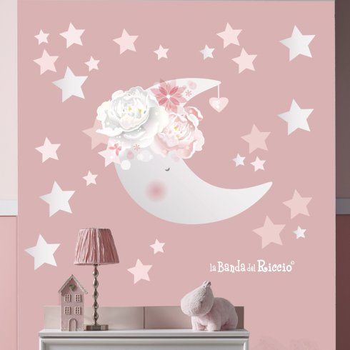 Nursery girl wall decoration "Pink Moon". Photo