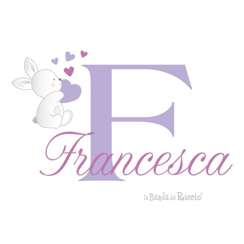 Name with rabbit. choose your favorite color. Drawing