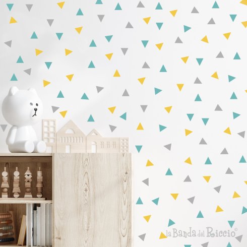 Triangles pattern wall stickers. Photo