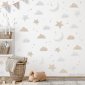 Mini wall stickers "Clouds and Stars pattern",  baby wall stickers. Photo