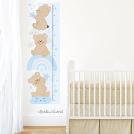 Stampa METRO CRESCITA da parete per bambini 3 FOGLI a4, elefantini,  decorazione per cameretta crescita bambini. -  Italia