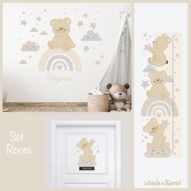 Set Room Teddy Bear on the Rainbow