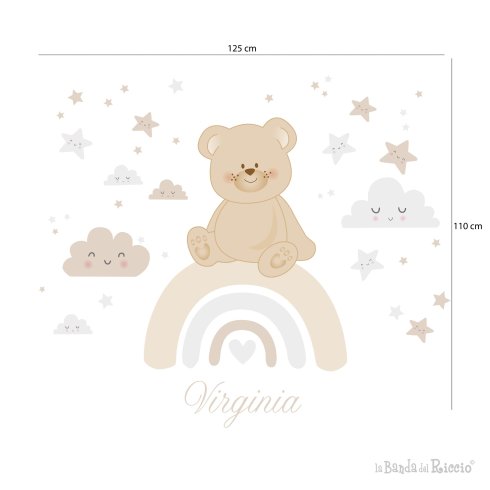 Set Room Teddy Bear on the Rainbow