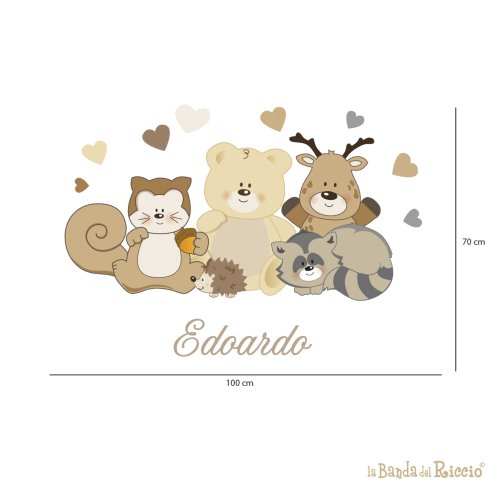 Amici del bosco con misure totali