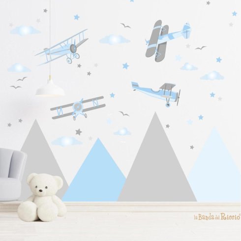 Adesivi murali Areoplani