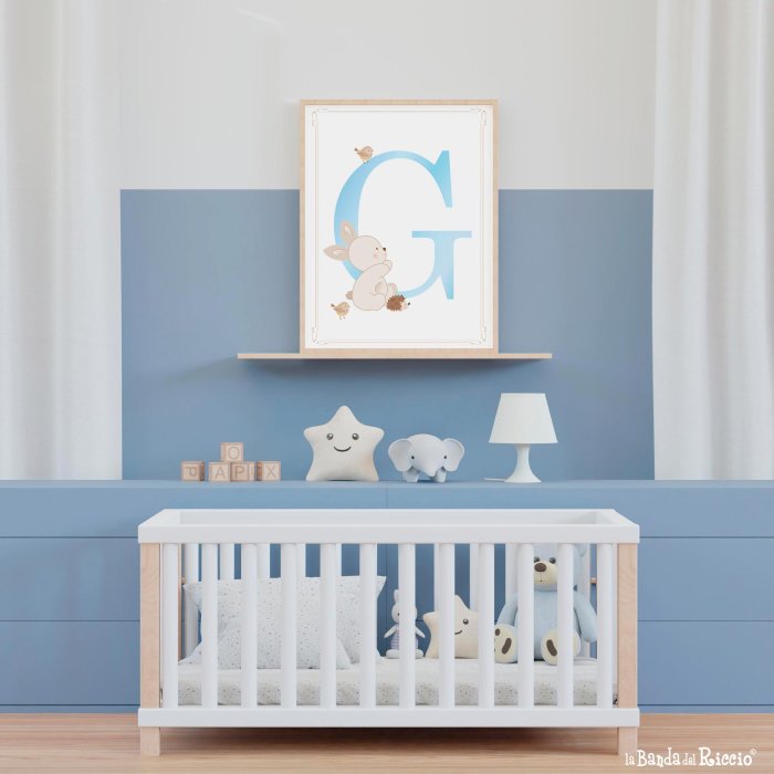 Baby Print letter with Rabbit