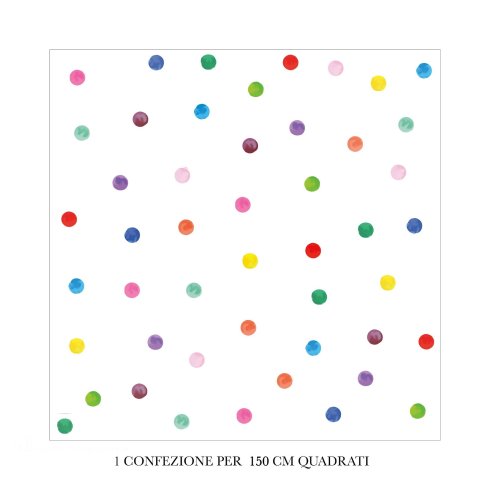 Polka dots rainbow watercolor