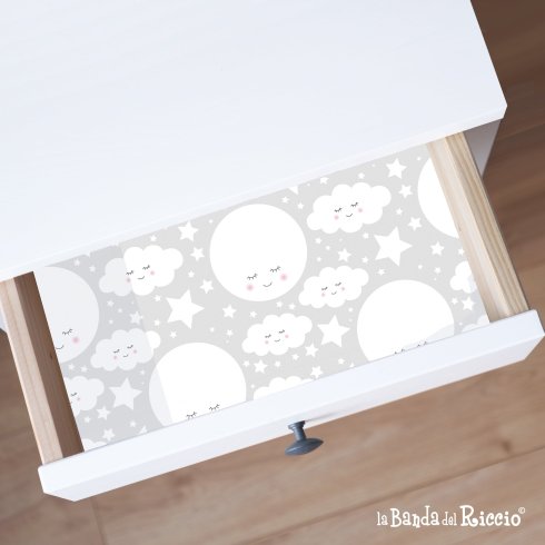 Self adhesive wallpaper dreamy moon