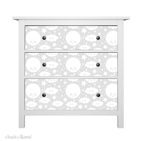 Cassettiera rivestita dalla nostra carta adesiva in vinile.