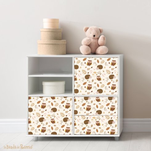 Cassettiera Kallex ikea rivestita dalla nostra carta adesiva in vinile