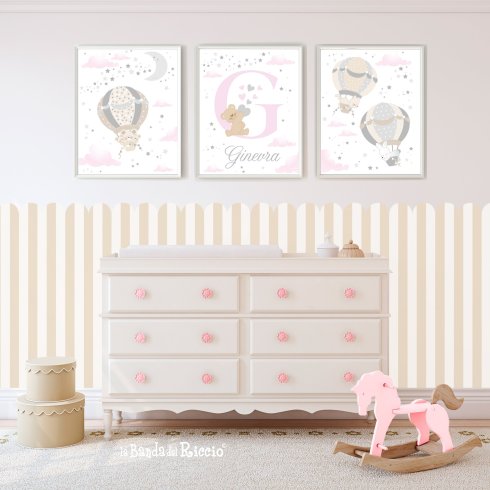 Foto con bouserie beige e i nostri quadretti tematici