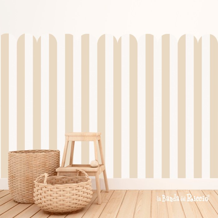 Rectangular Boiserie Scalloped wall decal