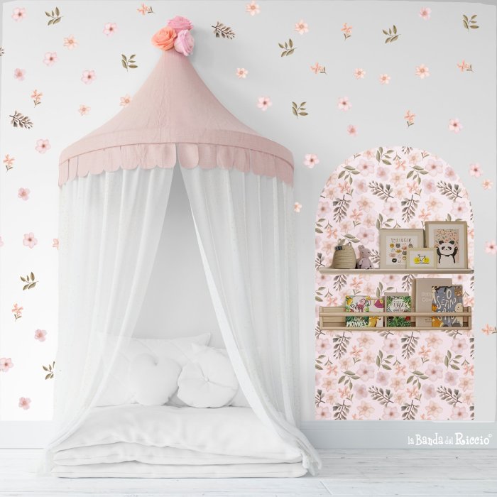 Arch with romantic flower Wall Sticker, room decor