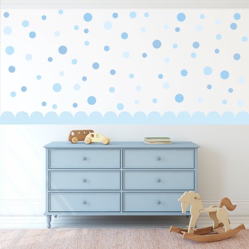 Scalloped edge wall sticker