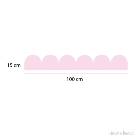 Scalloped edge wall sticker