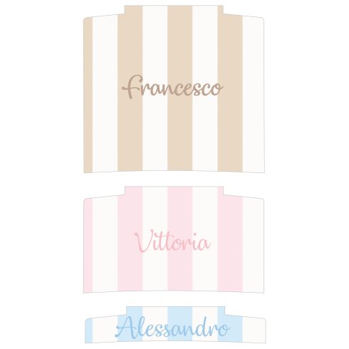 esempio nome sullo sfondo a righe