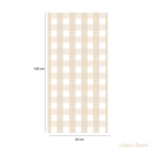 Rectangular checkered boiserie wall decal