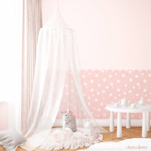 Daisies Boiserie Scalloped wall decal