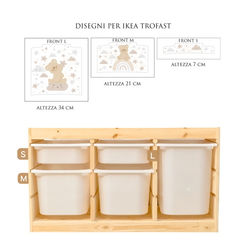 Misure contenitori Ikea con le tre facciate corrispondenti