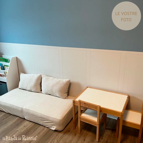 Foto di una cliente con boiserie rettangolare