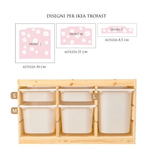 Misure contenitori trfast con relative decorazioni e misure