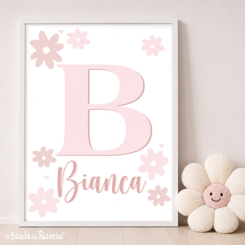 Personalized Baby Girl Nursery Prints | The Daisies