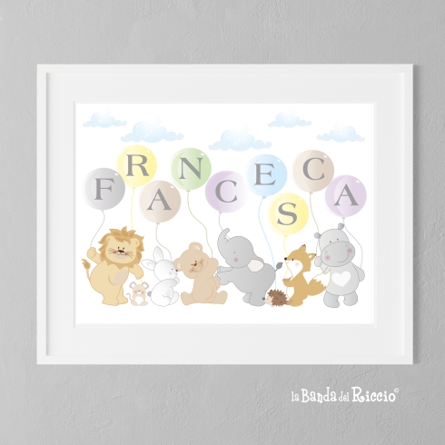quadretto personalizzato con nome max 19 lettere